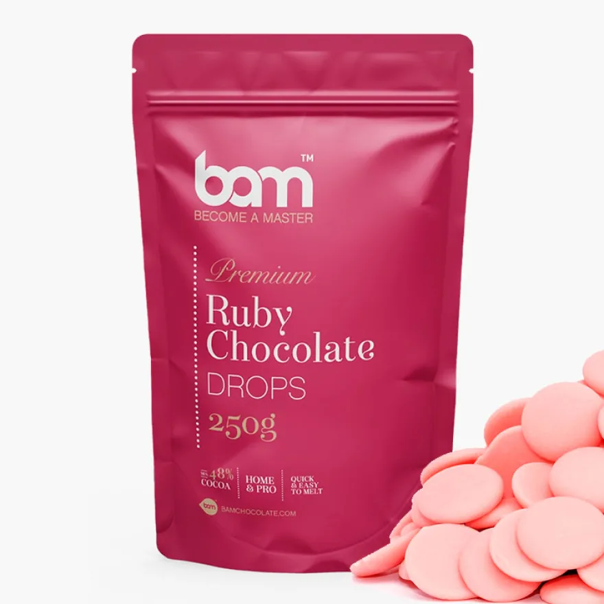 BAM Chokolade Ruby 250 g – (48%)