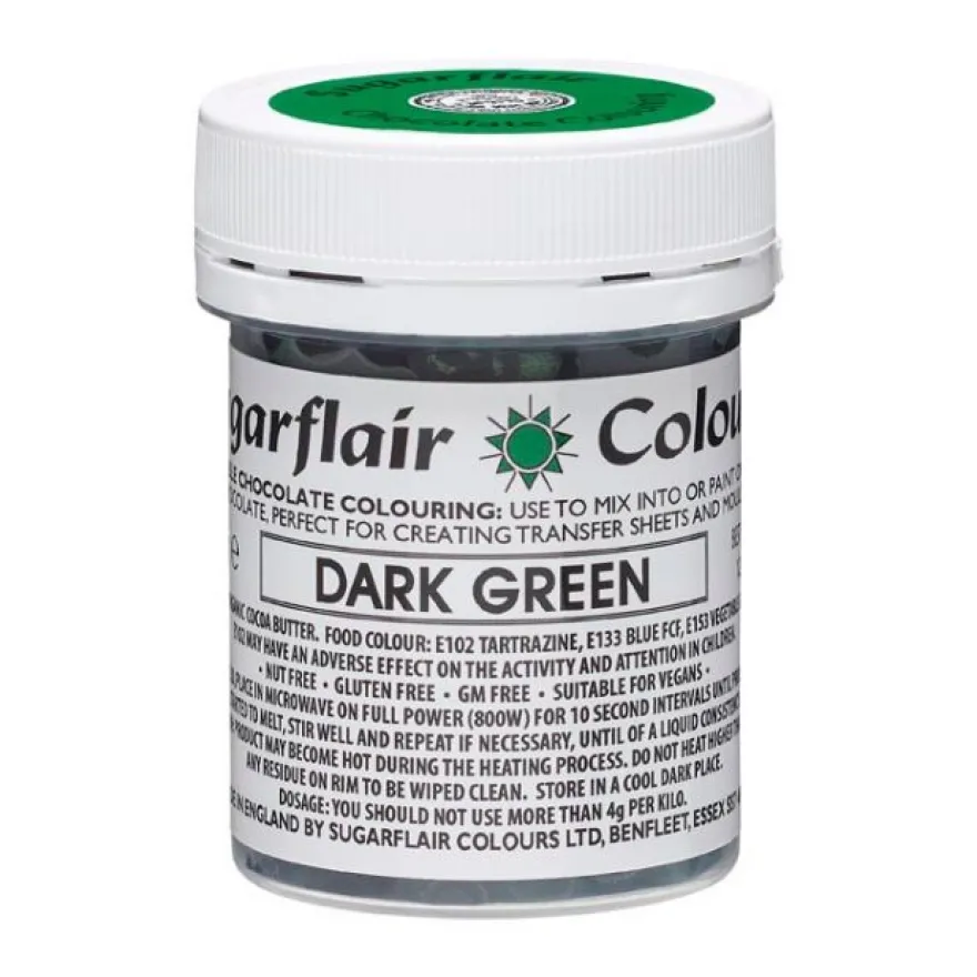 Chokoladefarve Mørke Grøn 35g – Sugarflair