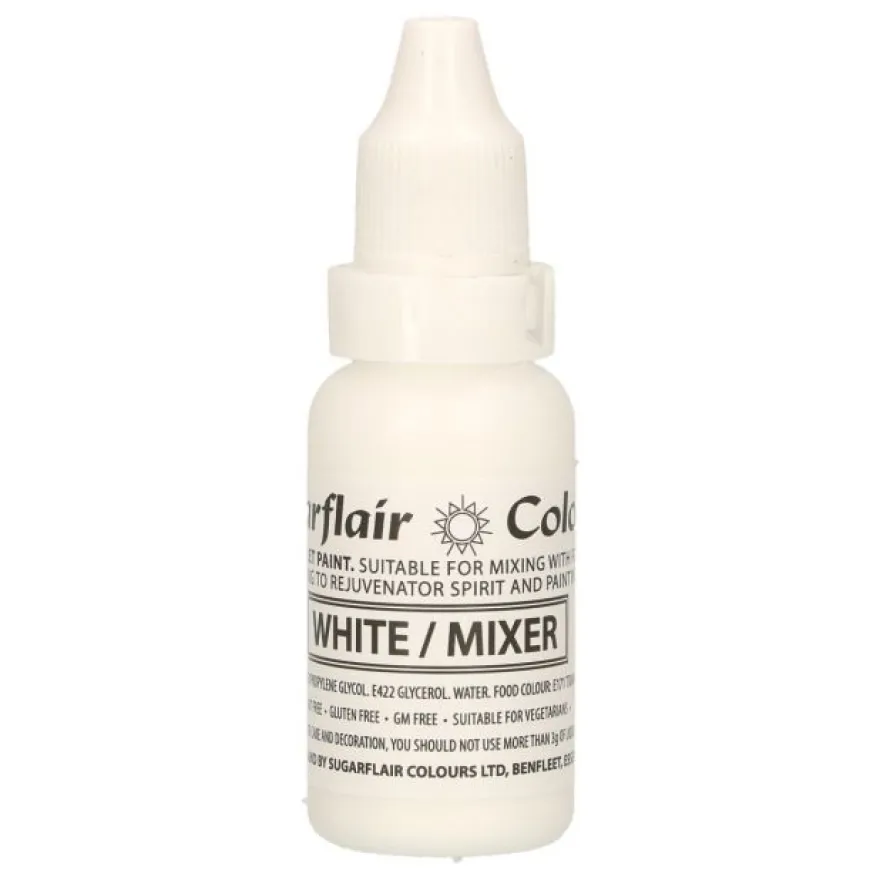 Drypbar Pastafarve Hvid/Mixer 14ml – Sugarflair